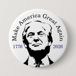Celebrate America 250 and President Trump #15 Button
