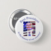 Celebrate America 250 and President Trump #21 Button (Vorne & Hinten)