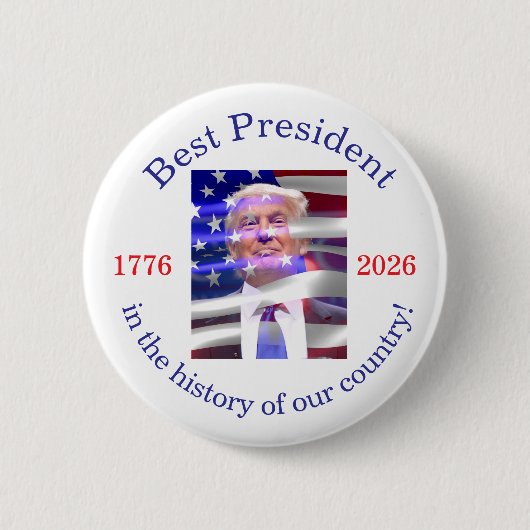 Celebrate America 250 and President Trump #22 Button (Vorderseite)
