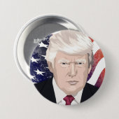 Celebrate America and President Trump #30 Button (Vorne & Hinten)