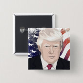 Celebrate America and President Trump #31 Button (Vorne & Hinten)