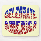 Celebrate America Flag Font #1 usepad Mousepad (Vorne)