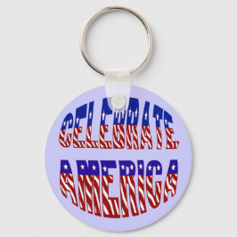 Celebrate America Flag Schriftart #1 Schlüsselanhä Schlüsselanhänger