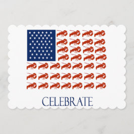 Celebrate American Flag Humster Einladung