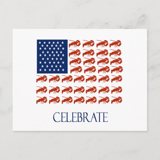 Celebrate American Flag Humster Postkarte (Vorderseite)