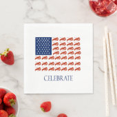 Celebrate American Flag Humster Serviette (Beispiel)