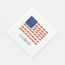 Celebrate American Flag Humster Serviette