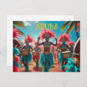 Celebrate aruba style post card feiertagspostkarte (Vorne/Hinten)