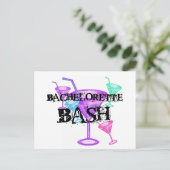 Celebrate Bachelorette Bash Postkarte (Stehend Vorderseite)