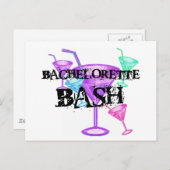 Celebrate Bachelorette Bash Postkarte (Vorne/Hinten)