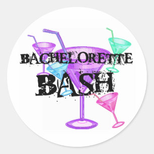 Celebrate Bachelorette Bash Runder Aufkleber