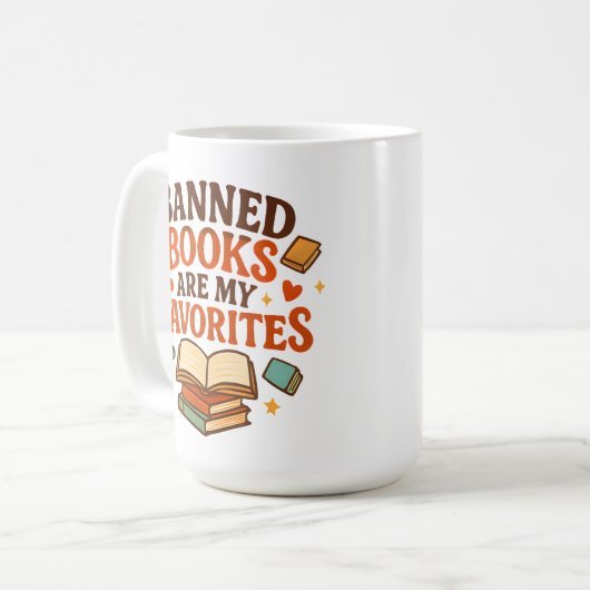 Celebrate Banned Literature Pride Kaffeetasse (Vorderseite Links)