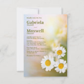 Celebrate Beauty Nature White Daisy Wedding Einladung (Vorderseite)