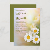 Celebrate Beauty Nature White Daisy Wedding Einladung (Vorne/Hinten)