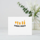 Celebrate Beer Diversity Funny Drinker Geschenke Postkarte (Stehend Vorderseite)
