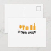 Celebrate Beer Diversity Funny Drinker Geschenke Postkarte (Vorne/Hinten)