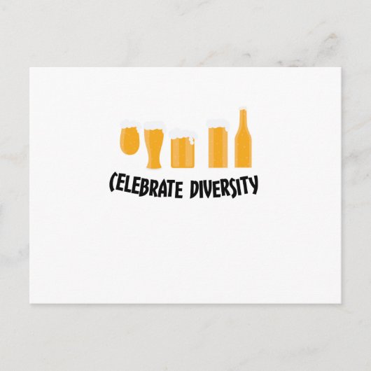 Celebrate Beer Diversity Funny Drinker Geschenke Postkarte (Vorderseite)