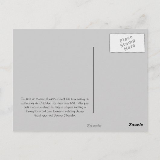 Celebrate Bethlehem 21 Postcard Postkarte (Rückseite)