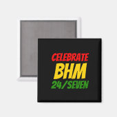 CELEBRATE BHM 24/SIEBEN Schwarze Geschichte Monat Magnet (Vorderseite/Rückseite)