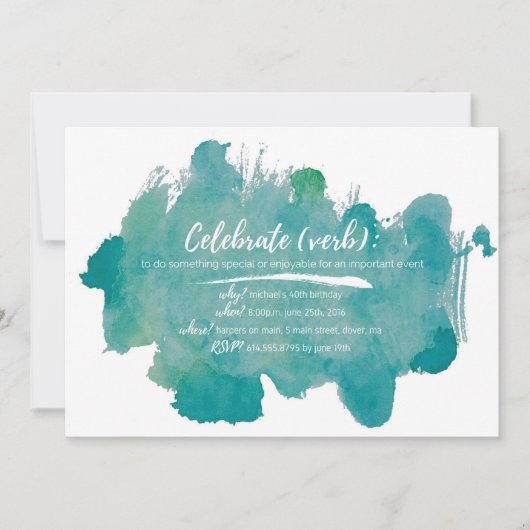 Celebrate Birthday Einladung (Vorderseite)