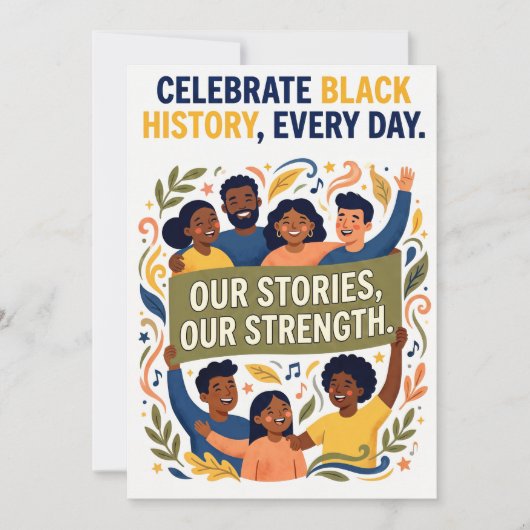 Celebrate Black Culture and Community Feiertagskarte (Vorderseite)