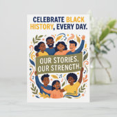 Celebrate Black Culture and Community Feiertagskarte (Stehend Vorderseite)