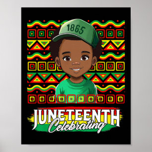 Celebrate Black Freedom Day Black Boy Kleinkind Ki Poster