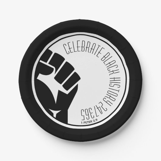 CELEBRATE BLACK GESCHICHTE 247365 BHM Custom Pappteller (Vorderseite)