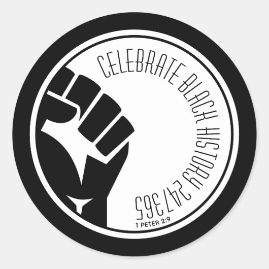 CELEBRATE BLACK GESCHICHTE 247365 BHM Custom Runder Aufkleber (Vorderseite)