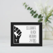 CELEBRATE BLACK GESCHICHTE 247365 Power Fist Custo Postkarte (Stehend Vorderseite)
