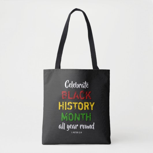 CELEBRATE BLACK GESCHICHTE MONAT BHM Christlich BL Tasche (Vorderseite)