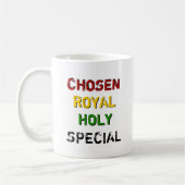 CELEBRATE BLACK GESCHICHTE MONAT Christliche Bibel Kaffeetasse (Links)