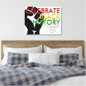 CELEBRATE BLACK GESCHICHTE Power Fist Bible Verse Leinwanddruck (Insitu (Schlafzimmer))