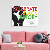 CELEBRATE BLACK GESCHICHTE Power Fist Bible Verse Leinwanddruck (Insitu (Wohnzimmer))