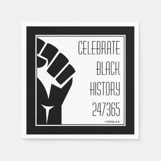 CELEBRATE BLACK HISTORY 247365 BHM Paper Serviette (Vorderseite)