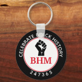 Celebrate Black History 247365 Fist MONOGRAM Schlüsselanhänger (Vorderseite)