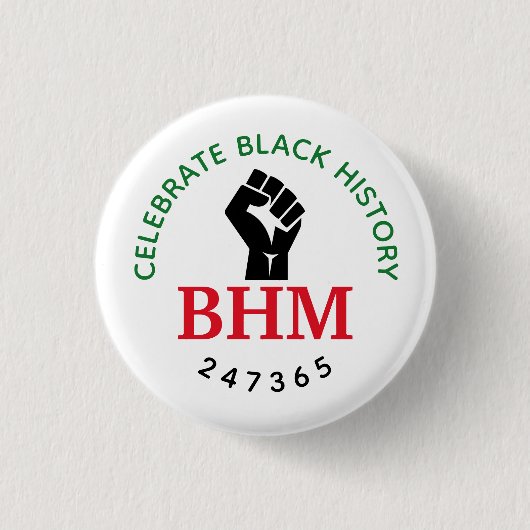 Celebrate Black History 247365 Monogram Button (Vorderseite)