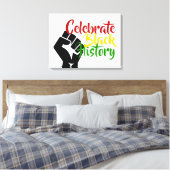 CELEBRATE BLACK HISTORY BHM Motivierend Leinwanddruck (Insitu (Schlafzimmer))
