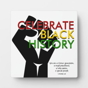 CELEBRATE BLACK HISTORY Christian Scripture Fotoplatte