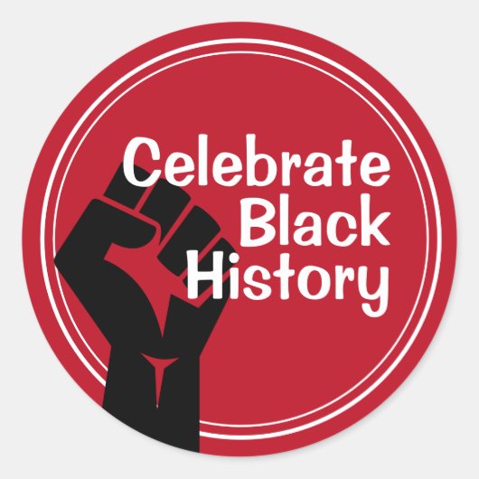 Celebrate Black History Inspirational Red Runder Aufkleber (Vorderseite)