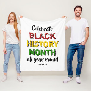 Celebrate Black History Monat Fleecedecke