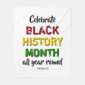 Celebrate Black History Monat Fleecedecke (Vorderseite)