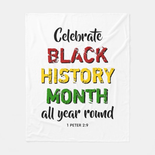 Celebrate Black History Monat Fleecedecke (Vorderseite)