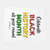 Celebrate Black History Monat Fleecedecke (Vorderseite (Horizontal))