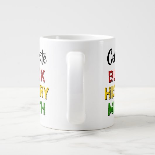 Celebrate Black History Mongram Jumbo-Tasse (Rückseite)