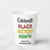 Celebrate Black History Montag Paper Cup Pappbecher (Rückseite)