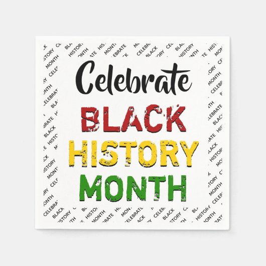 Celebrate Black History Montag Paper Serviette (Vorderseite)