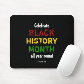 Celebrate Black History Month BHM Scripting Mousepad (Mit Mouse)