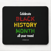 Celebrate Black History Month BHM Scripting Mousepad (Vorne)
