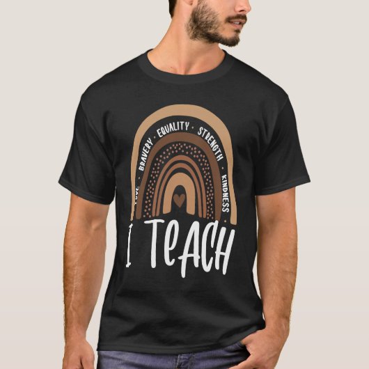 Celebrate Black History Month I Teach Black Histor T-Shirt (Vorderseite)